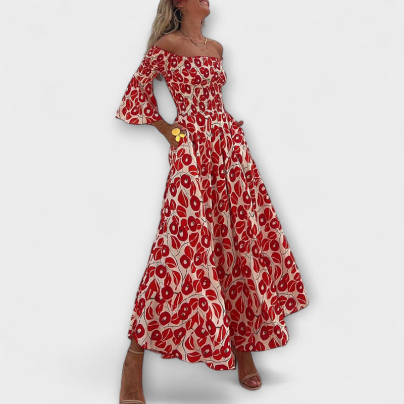 Sienna - Abito maxi senza spalline adatto per le vacanze