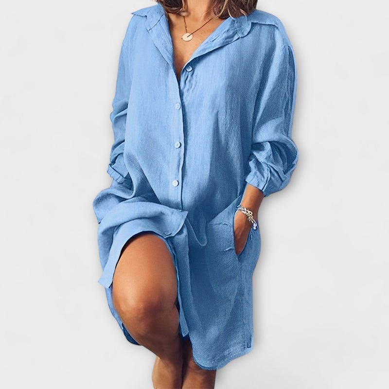 Blusa in lino casual per il giorno