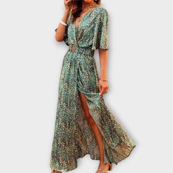 Sabine - Abito maxi avvolgente elegante con design fluido