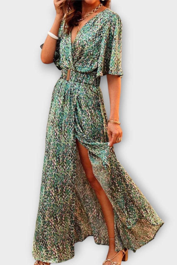 Sabine - Abito maxi avvolgente elegante con design fluido