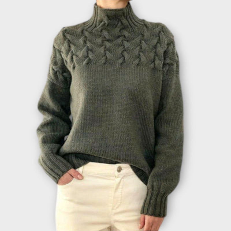 Eva - Maglione da donna con dettaglio di treccia