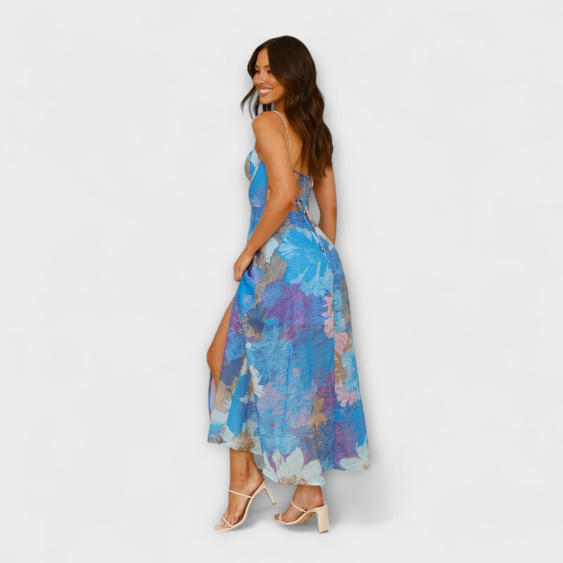 Audrey - Vestito a spalline con stampa floreale per donne - Elegante e Seducente