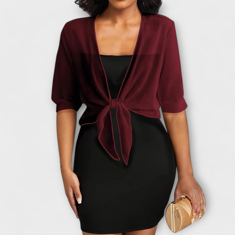 Olivia - Blusa con parte anteriore aperta