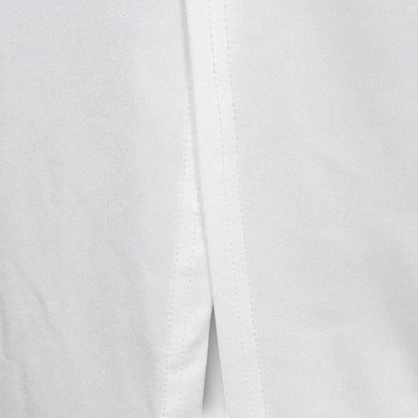 Selah - Abito a manica lunga bianco con scollo in vita e dettagli in strass