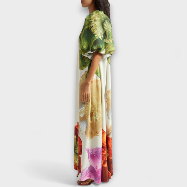 Melodia - Abito Maxi Floreale Asimmetrico