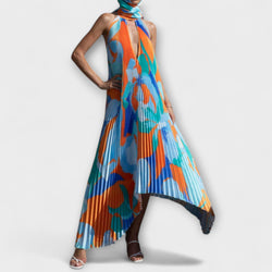 Vida - Elegante vestito midi con scollo a halter e schiena scoperta