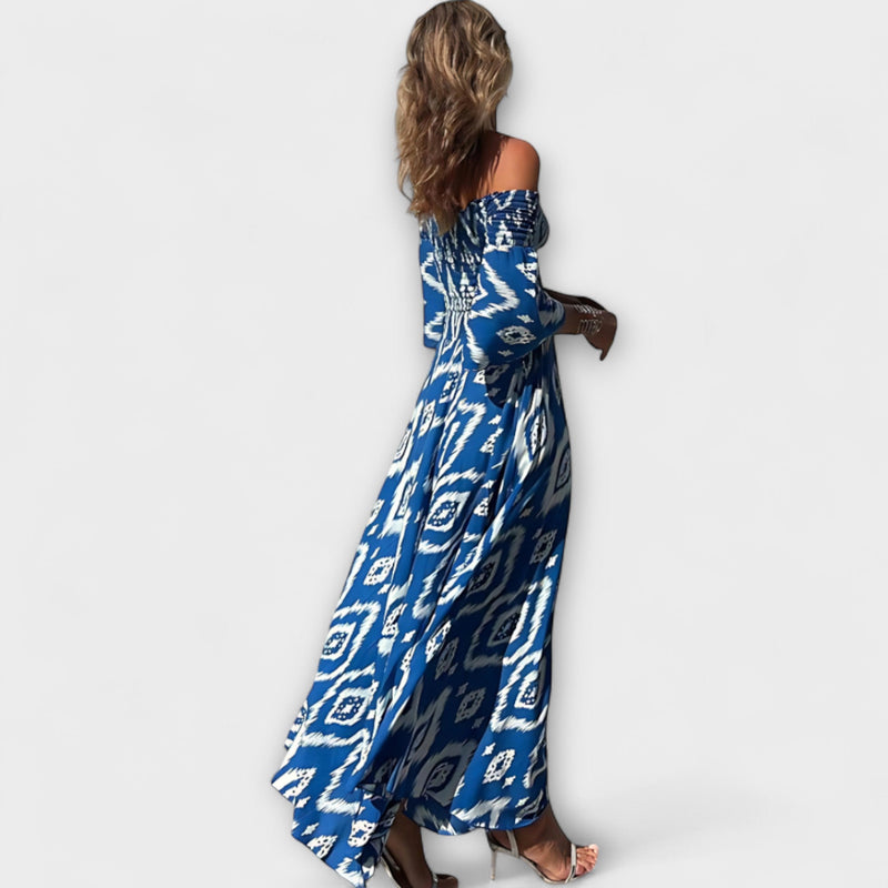 Bella - Vestito Off-Shoulder con Fiori Marini