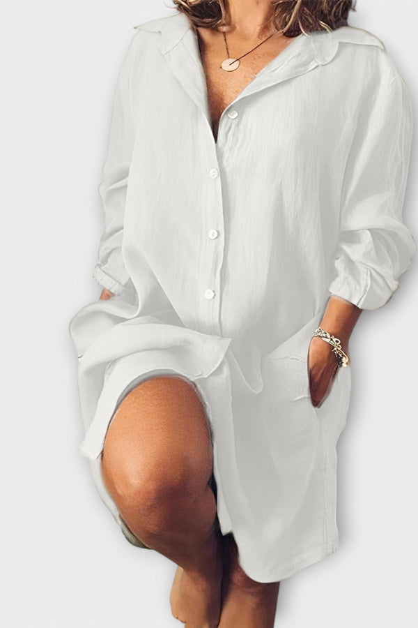 Blusa in lino casual per il giorno