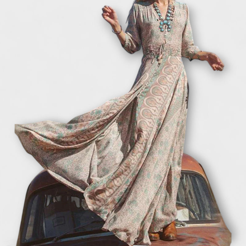 Abito maxi bohemio casual