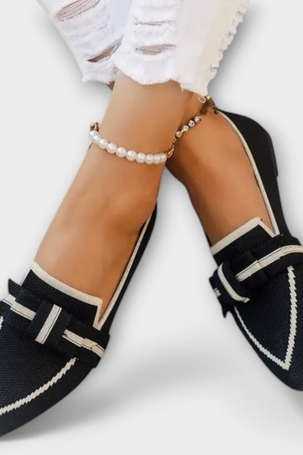 Scarpe flat da donna con design annodato