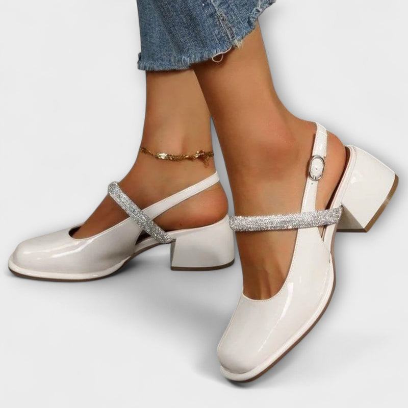 Celandra - Mary Janes con fasce lucide e tacco a blocco