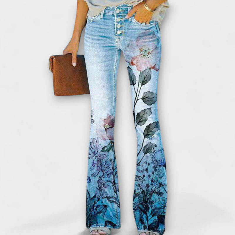 Pantaloni con fiori