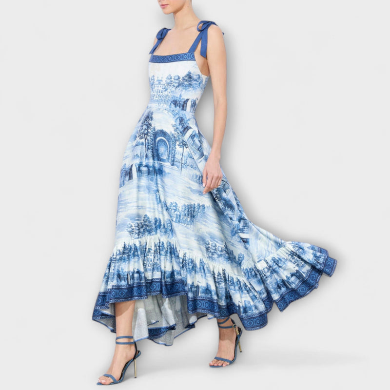Lucia - Incantevole vestito maxi a fiori