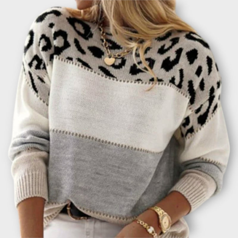 Cheyenne - Maglione casual con design leopardato