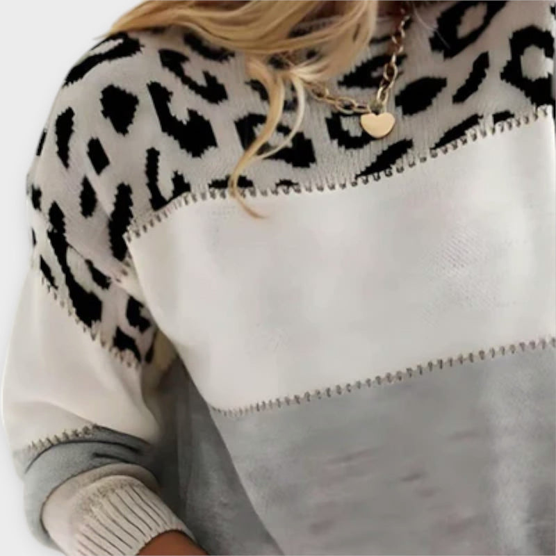Cheyenne - Maglione casual con design leopardato