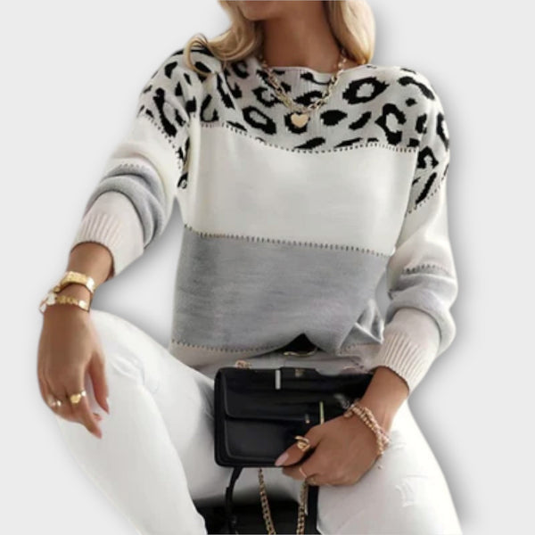 Cheyenne - Maglione casual con design leopardato