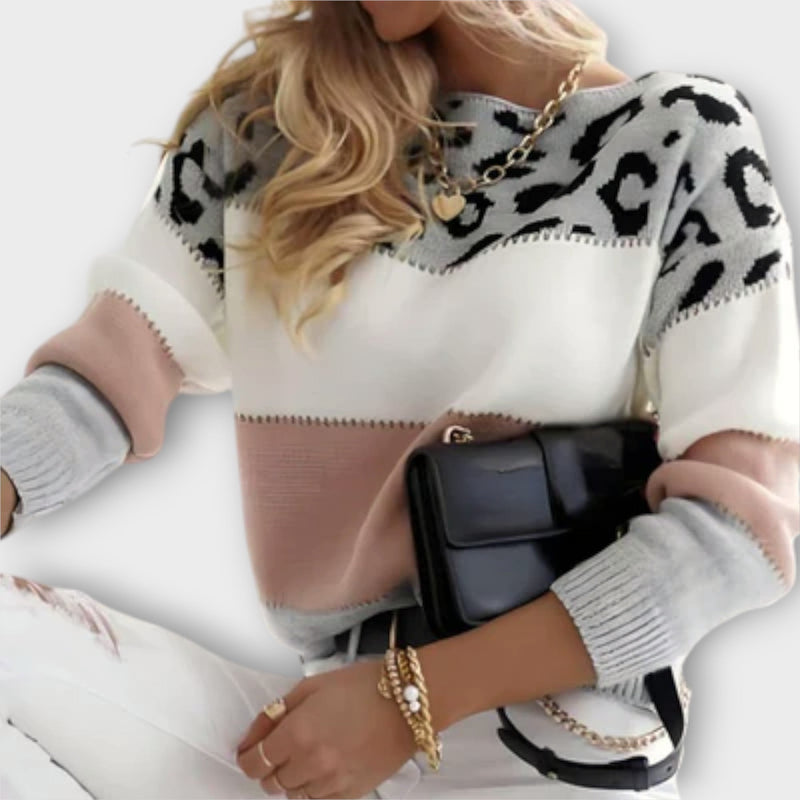 Cheyenne - Maglione casual con design leopardato