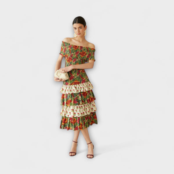 Harriet - Vestito Midi di Maggio Vibrante