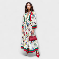 Oriana - Vestito maxi con stampa floreale
