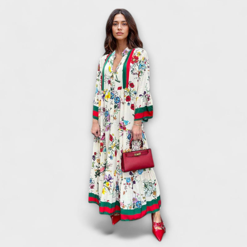 Oriana - Vestito maxi con stampa floreale