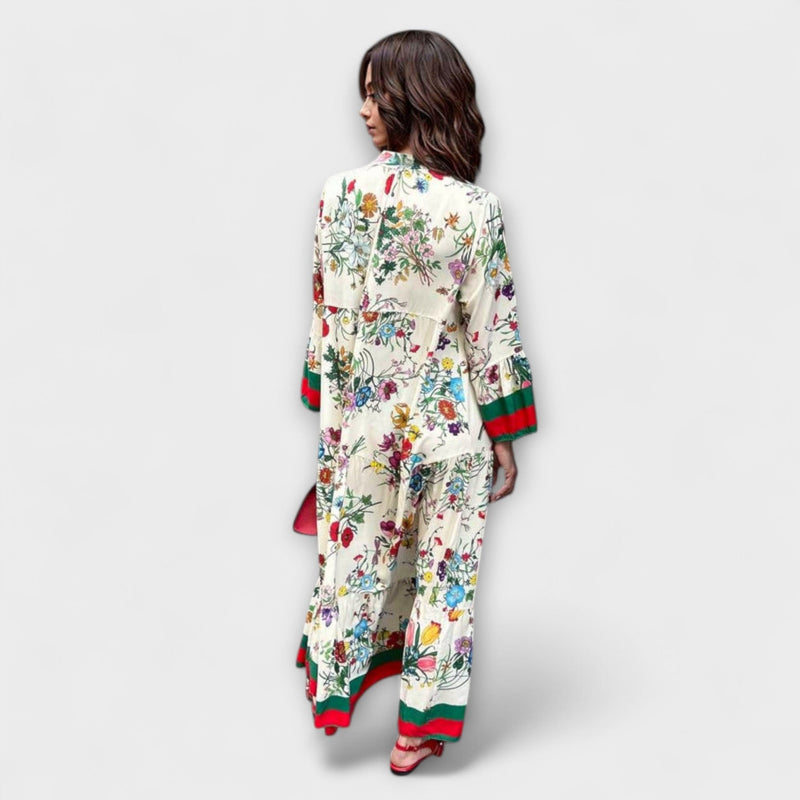 Oriana - Vestito maxi con stampa floreale