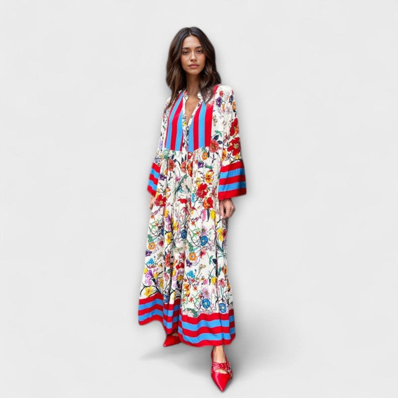 Oriana - Vestito maxi con stampa floreale