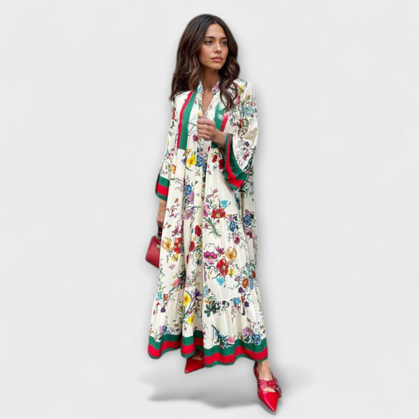 Oriana - Vestito maxi con stampa floreale