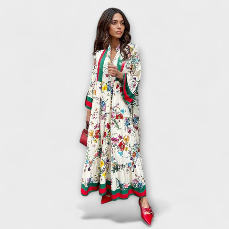 Oriana - Vestito maxi con stampa floreale