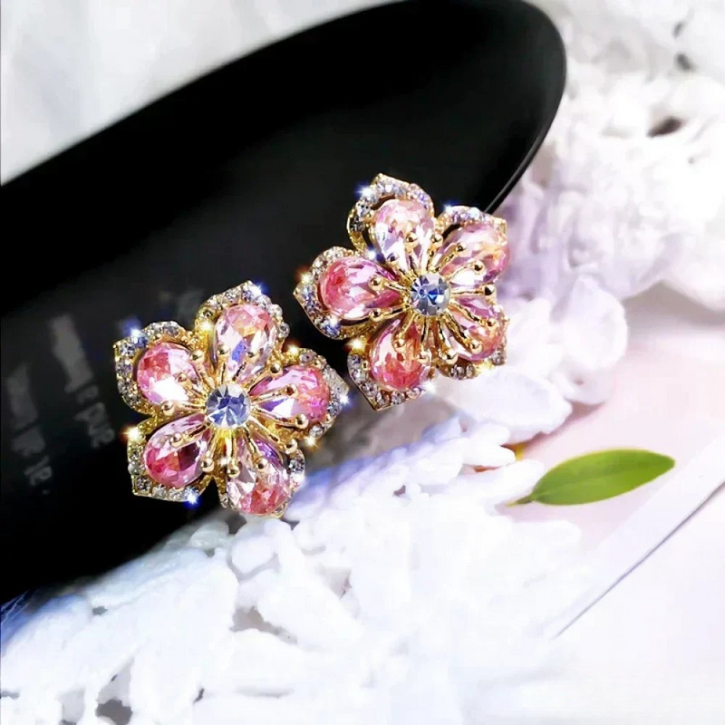 Orecchini con pietre di zirconia colorate