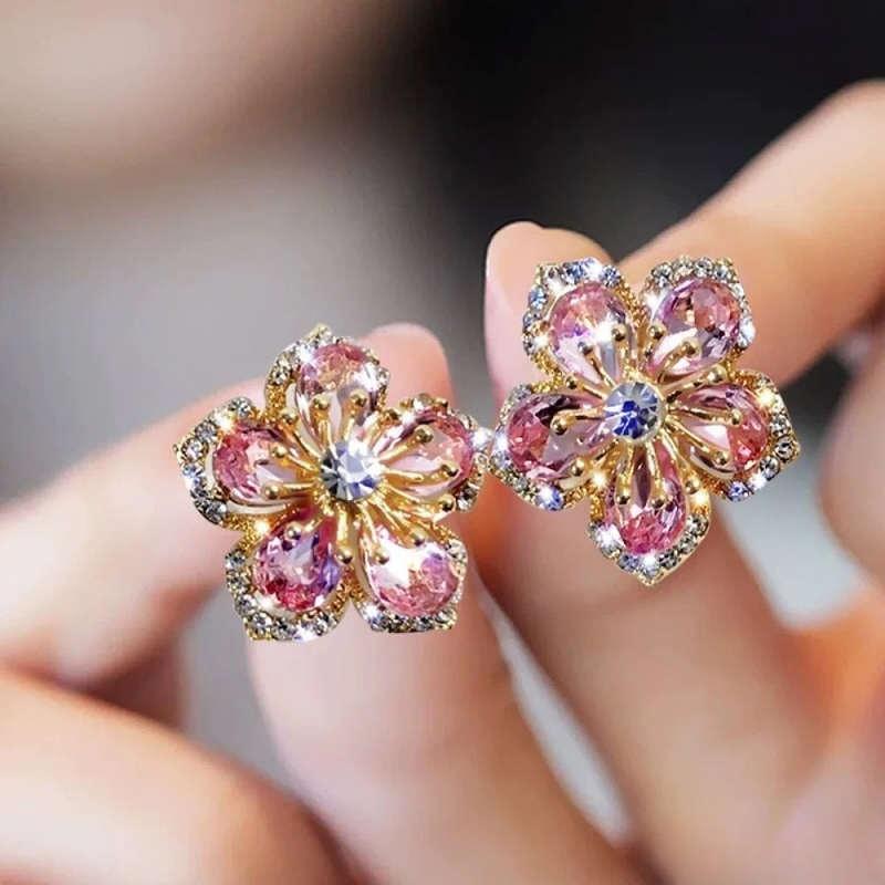 Orecchini con pietre di zirconia colorate