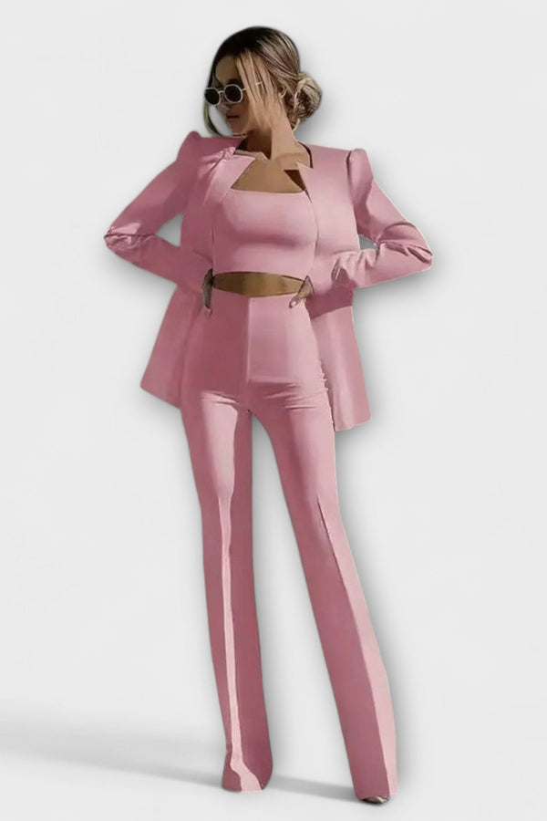 Selina - Completo elegante di 3 pezzi (Blazer, Top, Pantaloni)