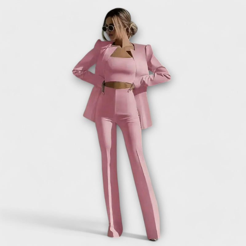 Selina - Completo elegante di 3 pezzi (Blazer, Top, Pantaloni)
