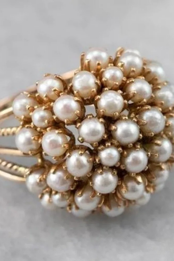 Anello con Perle Incastonate