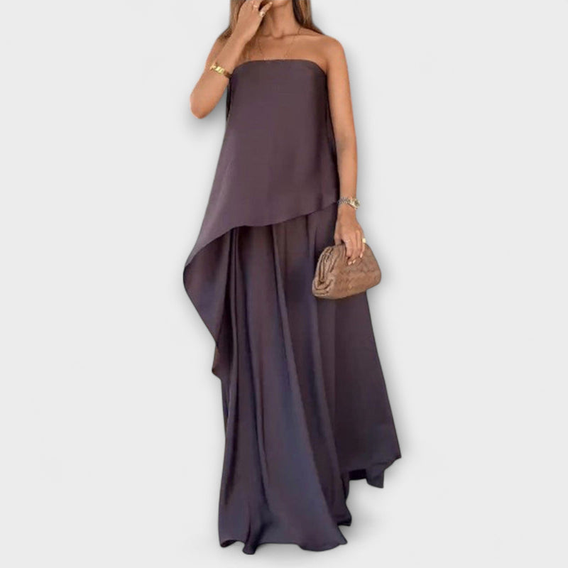 Ruby - Elegante top senza maniche e gonna