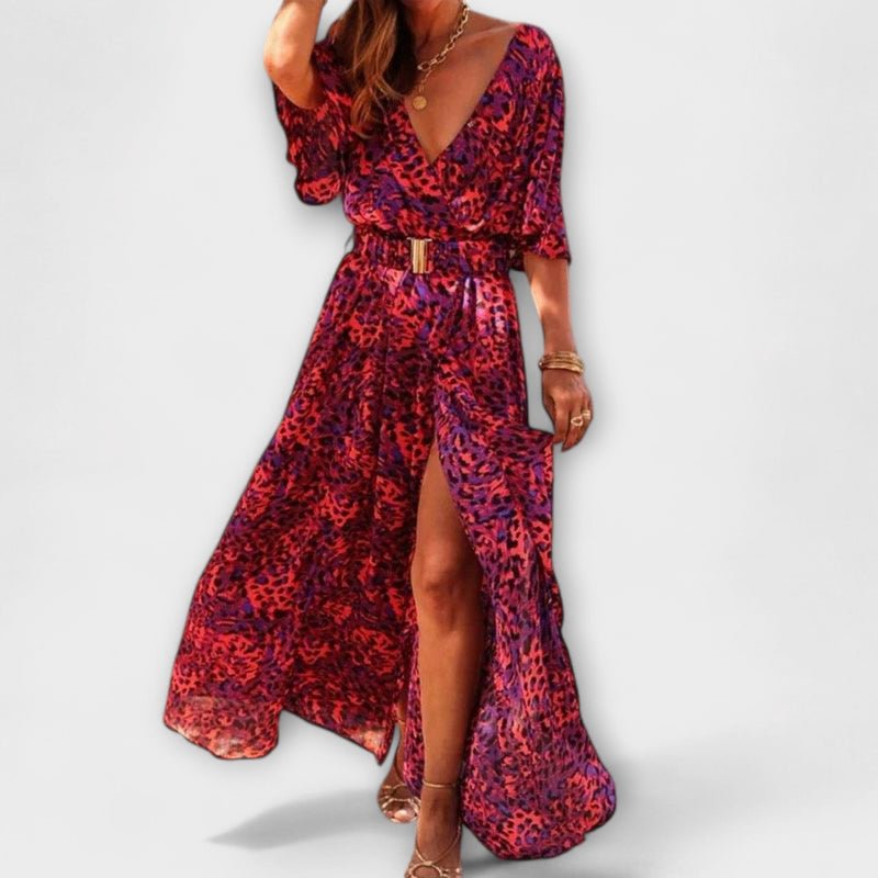 Sabine - Abito maxi avvolgente elegante con design fluido