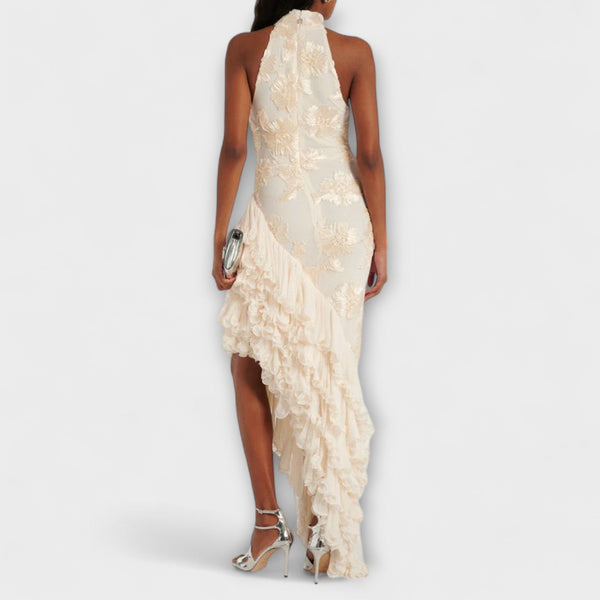 Karen - Vestito maxi con applicazioni floreali