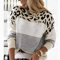 Cheyenne - Maglione casual con design leopardato