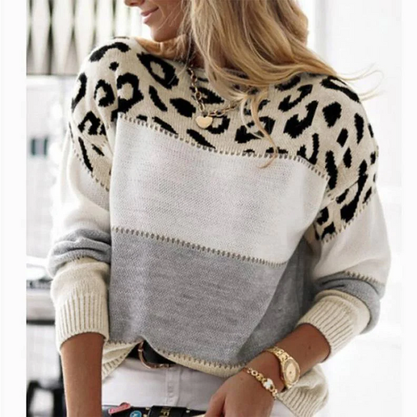 Cheyenne - Maglione casual con design leopardato