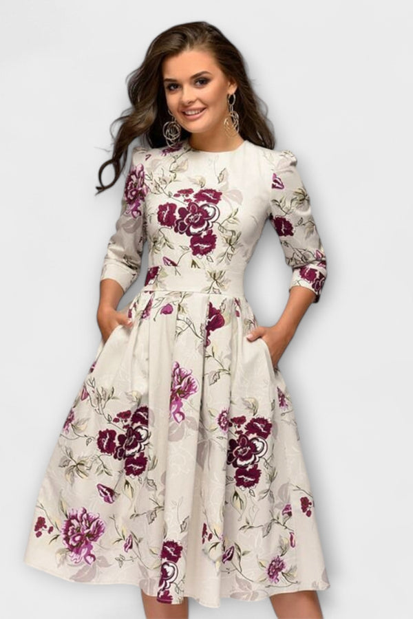 Retrozo - Elegante vestito fino al ginocchio