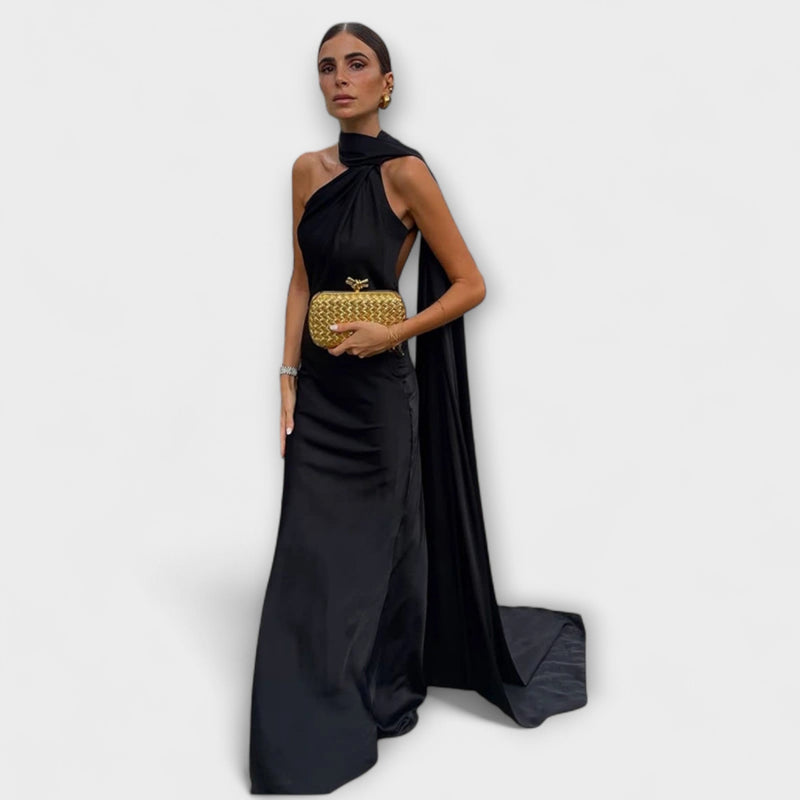 Elegante Maxivestito Halter senza Spalline