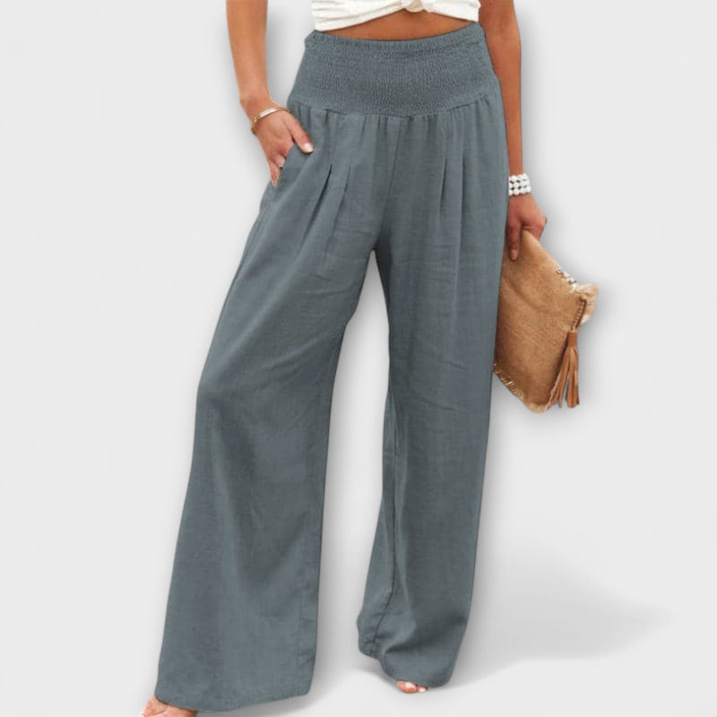 Thearya - Pantaloni larghi e casual in lino