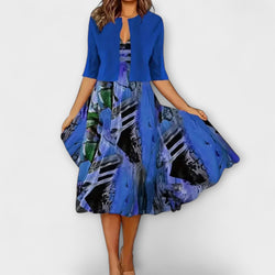 Abito Midi per Donne con Blazer