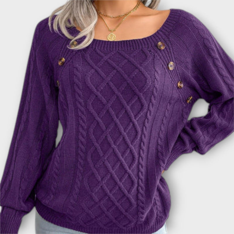 Malia - Maglione a maglia con bottoni