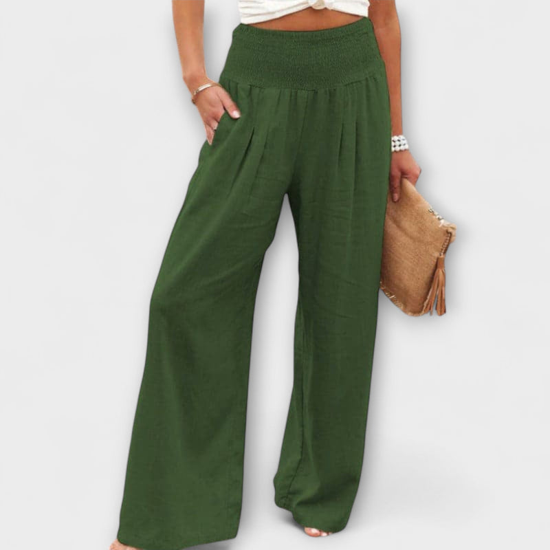Thearya - Pantaloni larghi e casual in lino