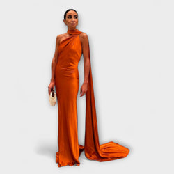 Elegante Maxivestito Halter senza Spalline