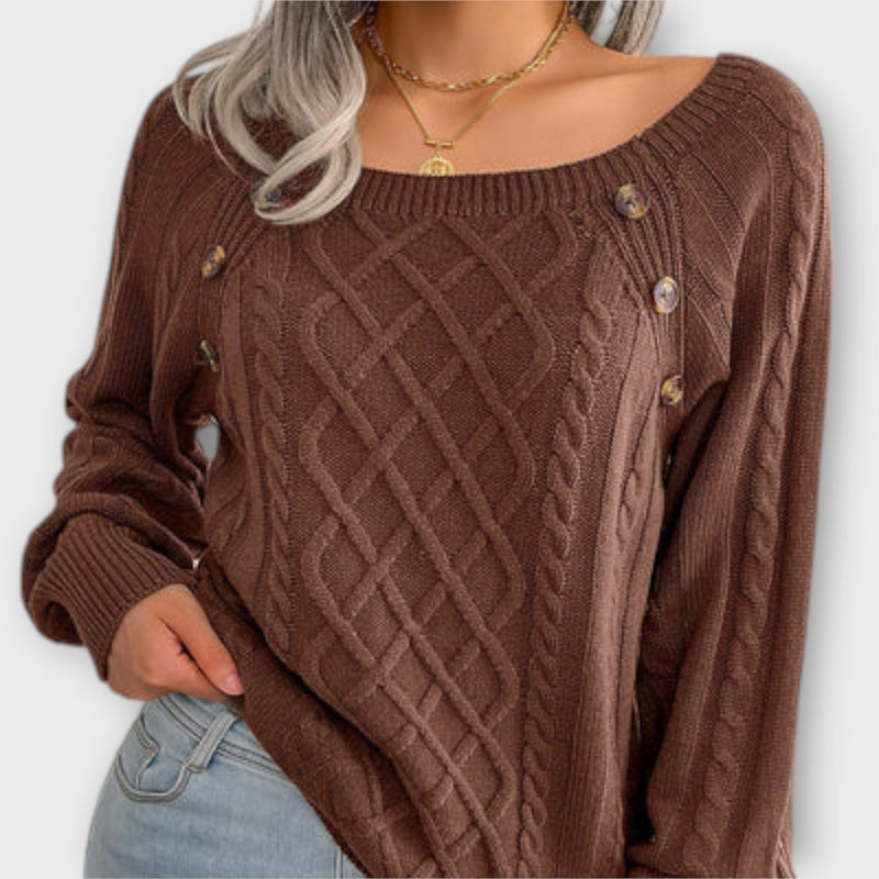 Malia - Maglione a maglia con bottoni