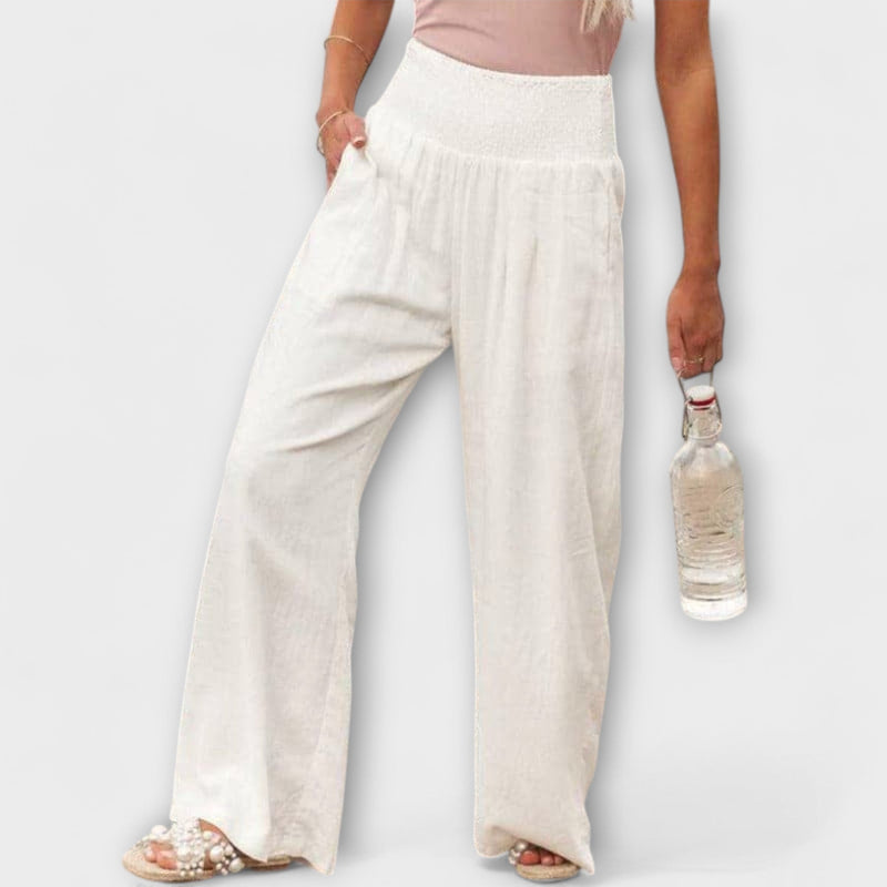 Thearya - Pantaloni larghi e casual in lino
