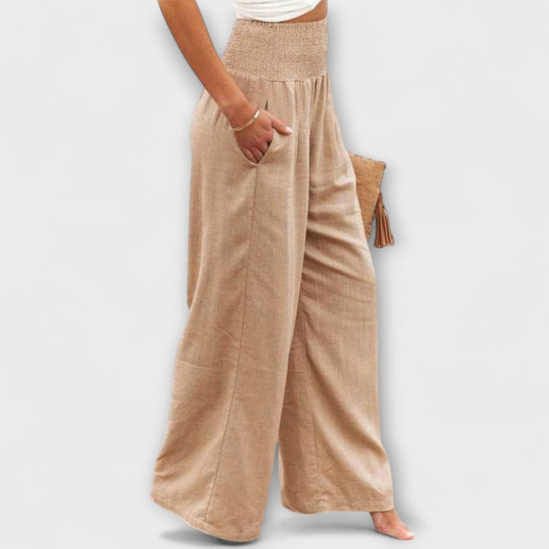 Thearya - Pantaloni larghi e casual in lino