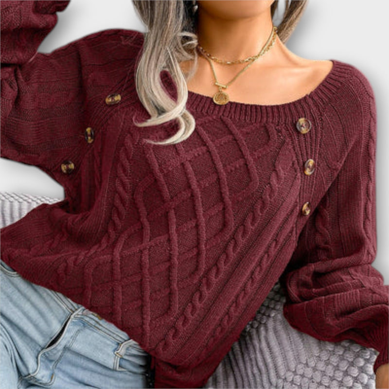 Malia - Maglione a maglia con bottoni