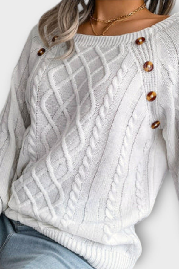 Malia - Maglione a maglia con bottoni